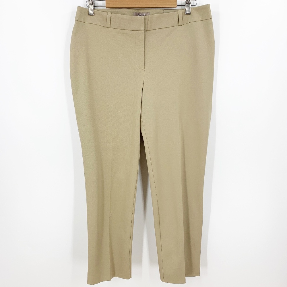 Chico's Capital Stretch Ankle Pant in Nest Tan Sz L/12